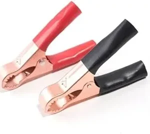 مشبك تمساح معزول للبطارية شديد التحمل 60 أمبير، قطعتان